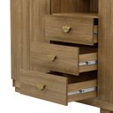 Ver imagem 6 de Guarda-Roupa Casal Capelinha 4 Portas 3 Gavetas Espelho Aurora Nature Brisa Marrom