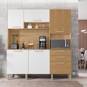 Ver imagem 2 de Armário de Cozinha Kit 6 Portas Ferrara Kits Paraná Cor:freijó Supremo Cp Ripado Freijó