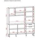 Ver imagem 5 de Armário de Cozinha Kit 6 Portas Ferrara Kits Paraná Cor:freijó Supremo Cp Ripado Freijó