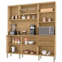 Ver imagem 3 de Armário de Cozinha Kit 6 Portas Ferrara Kits Paraná Cor:freijó Supremo Cp Ripado Freijó