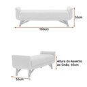 Ver imagem 4 de Puff Recamier 160cm Andros Linho Cinza - Sallar Home