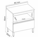 Ver imagem 7 de Balcão de Cozinha Proença 80cm 1 Porta e 1 Gaveta Nogueira Touch/nude Prime Tx com Tampo Mdf -