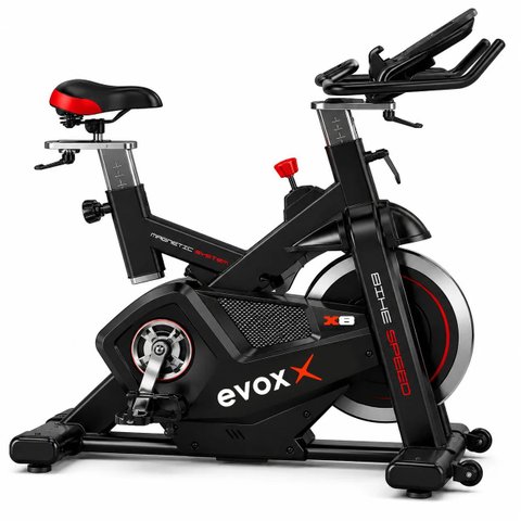 Bicicleta Spinning Eletric Magnétic System X6 Roda de Inércia 20kg Evox Fitness