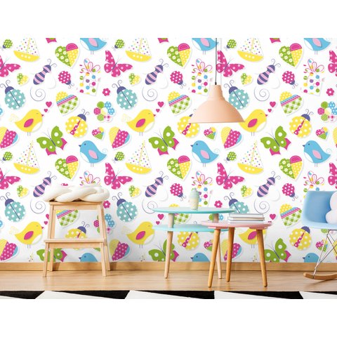 Papel de Parede Infantil - Cute Clipart Arte Destaque 3 Metros