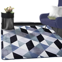 Ver imagem 1 de Tapete Flannel Sala Quarto Luxo Macio 2,00x1,40 chevron preto branco