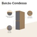 Ver imagem 3 de Balcão Porta Condimentos Nesher Condessa 20cm MDF Carvallho