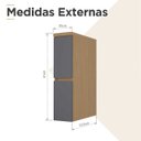 Ver imagem 4 de Balcão Porta Condimentos Nesher Condessa 20cm MDF Carvallho