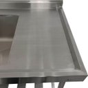 Ver imagem 5 de Pia Aço Inox Industrial 130x70x90 cm Cuba Grande Cubão Esquerda Nortinox