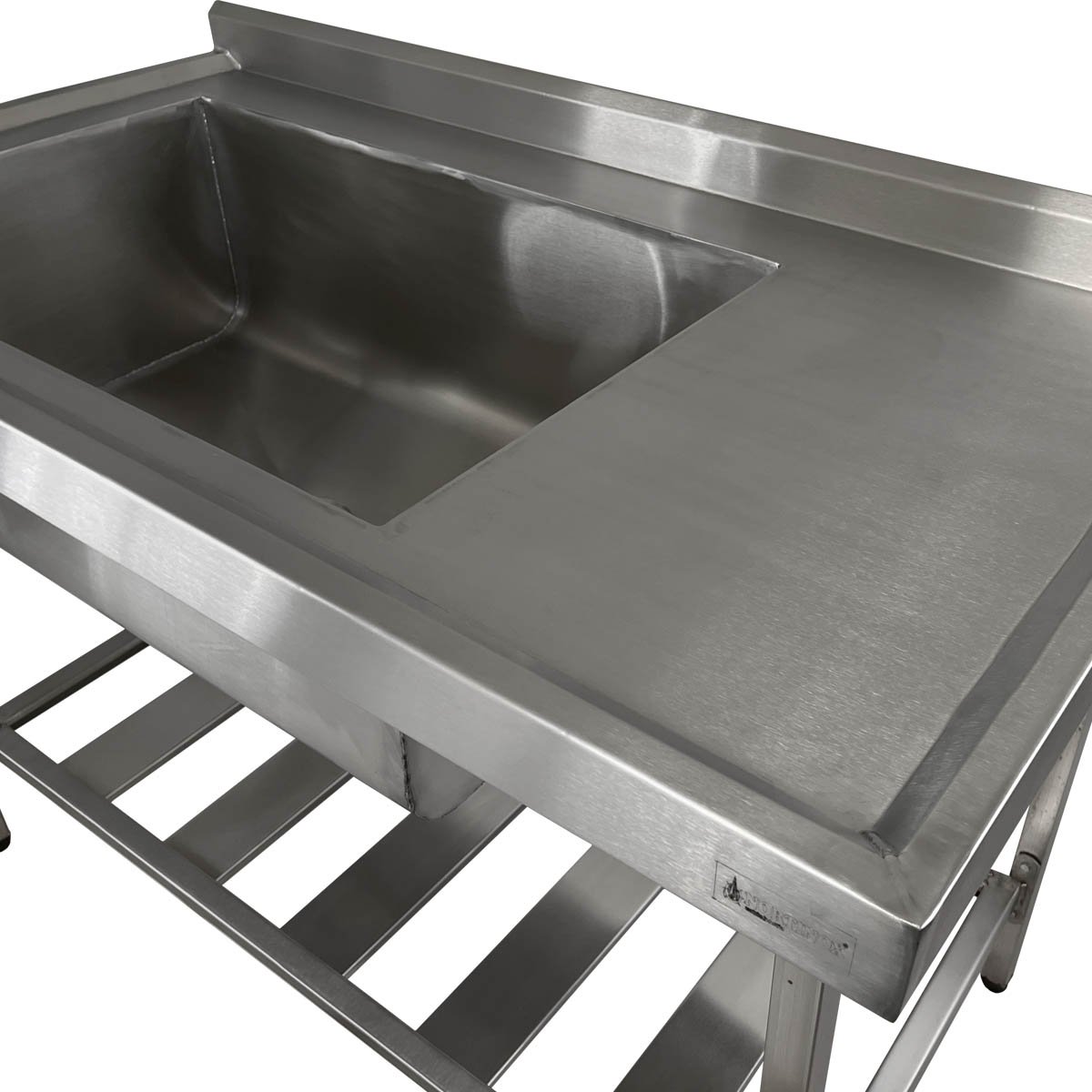 Pia Aço Inox Industrial 130x70x90 Cm Cuba Grande Cubão Esquerda Nortinox - 4