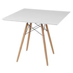 Mesa Eiffel Eames Quadrada Mdf 90cm Cantos Arredondado Desing Moderno Cor Branco - 7