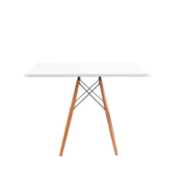 Mesa Eiffel Eames Quadrada Mdf 90cm Cantos Arredondado Desing Moderno Cor Branco - 8