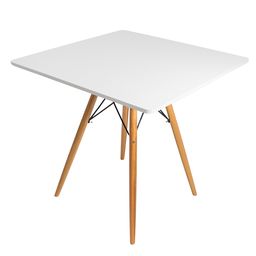 Mesa Eiffel Eames Quadrada Mdf 90cm Cantos Arredondado Desing Moderno Cor Branco - 2