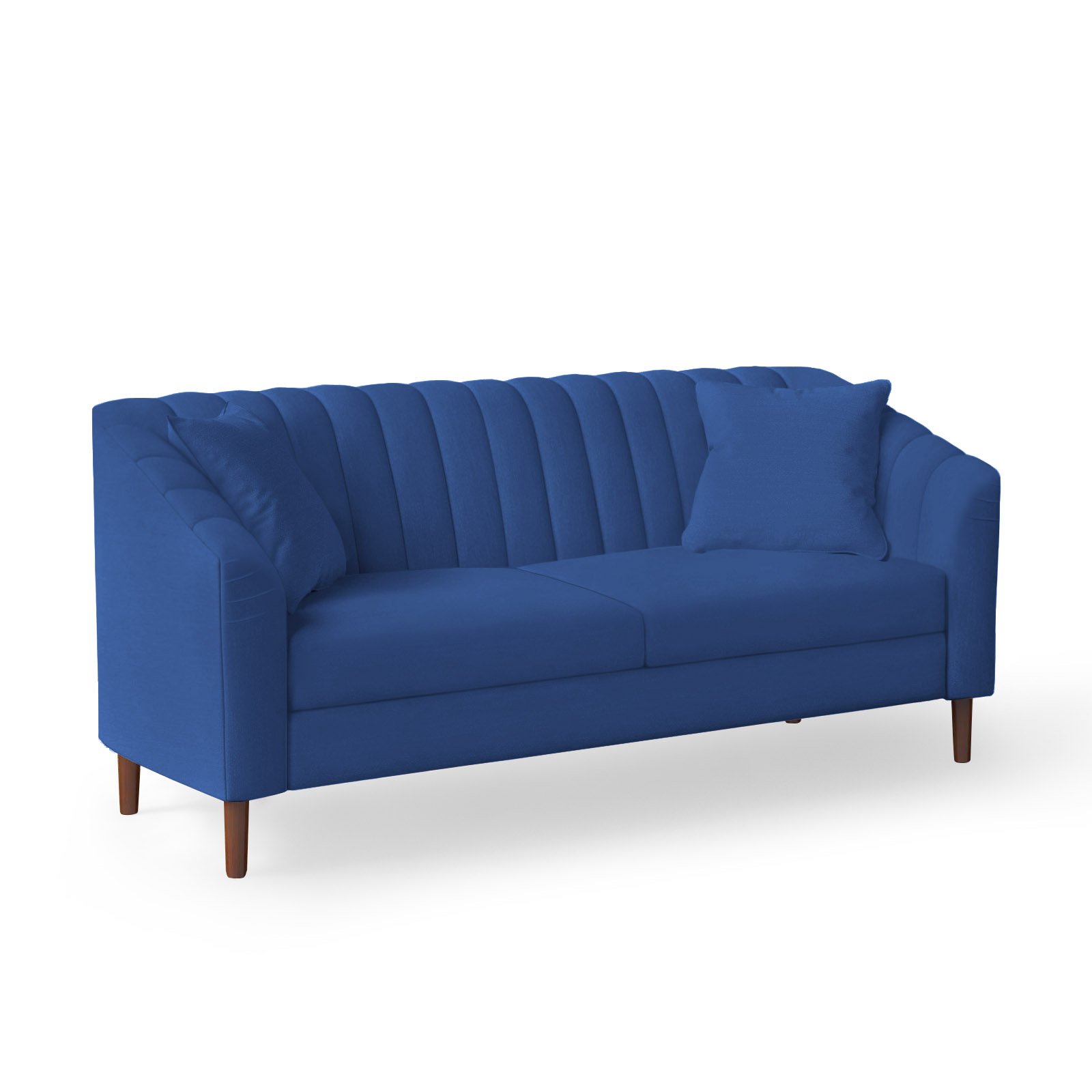 Sofá Madri 180cm Suede Azul Marinho - Lares Decor - 1