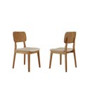 Ver imagem 3 de Conjunto Sala de Jantar Mesa Gênova 1.30cm Tampo Redondo Vidro/mdf Off White com 6 Cadeiras Valença