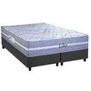 Ver imagem 1 de Cama Box Queen: Colchão Molas Masterpocket Ensacadas Paropas Like + Base Crc Suede Gray (158x198)