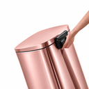 Ver imagem 3 de Lixeira Inox Retangular c/Pedal 12L. Escovado Mood - Rose Gold