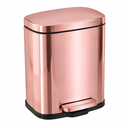 Ver imagem 1 de Lixeira Inox Retangular c/Pedal 12L. Escovado Mood - Rose Gold