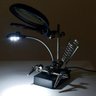 Lupa Suporte Mesa Estaçao Solda 3 Lentes Led Placa Garra Soldagem Dessolda Reparo Conserto Equipamen - 2