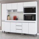 Ver imagem 1 de Cozinha Compacta Torre Quente Duplo 10 Portas 3 Gavetas 4 Peças Michy Espresso Móveis