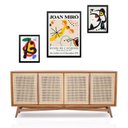 Ver imagem 1 de Set 3 Quadros Obras de Miró - com Vidro: Moldura Branca