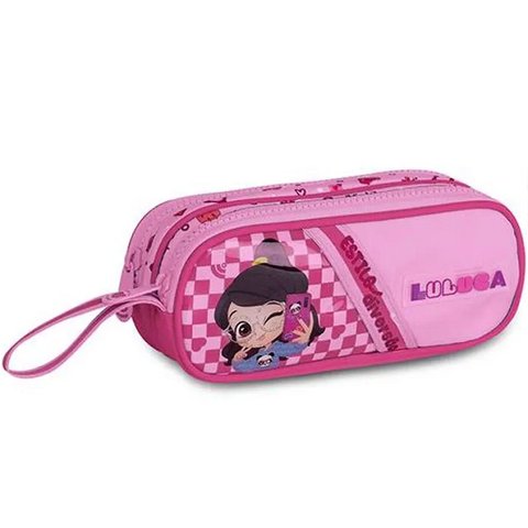 Estojo Escolar Duplo Oficial Luluca Lu24617f Clio Style Rosa