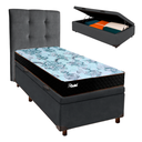 Ver imagem 1 de Kit Cabeceira + Cama Box Bau + Colchão Solteiro Molas Ensacadas Life Gold Paropas
