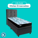 Ver imagem 4 de Kit Cabeceira + Cama Box Bau + Colchão Solteiro Molas Ensacadas Life Gold Paropas