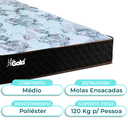 Ver imagem 2 de Kit Cabeceira + Cama Box Bau + Colchão Solteiro Molas Ensacadas Life Gold Paropas
