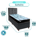 Ver imagem 3 de Kit Cabeceira + Cama Box Bau + Colchão Solteiro Molas Ensacadas Life Gold Paropas