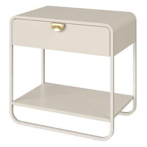 Mesa de Cabeceira 1g Organica 60 cm 28061 Off White Artesano