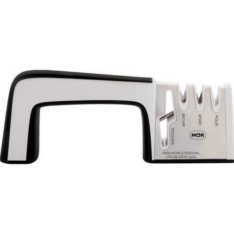 Afiador Amolador de Facas e Tesouras 23cmx8,5cm Mor