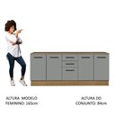 Ver imagem 6 de Kit com 2 Balcões Multiuso 4 Portas 3 Gavetas Agata Madesa