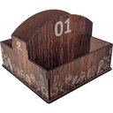 Ver imagem 1 de 10 Porta Guardanapos Sachê de Mesa Mdf Restaurante 1 Ao 10 Zanline Marrom