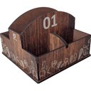 Ver imagem 2 de 10 Porta Guardanapos Sachê de Mesa Mdf Restaurante 1 Ao 10 Zanline Marrom