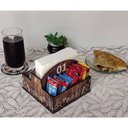 Ver imagem 4 de 10 Porta Guardanapos Sachê de Mesa Mdf Restaurante 1 Ao 10 Zanline Marrom