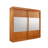Guarda Roupa Casal 2 Portas de Correr com Espelho Trancoso - Móveis Valverde - Cinamomo - 1