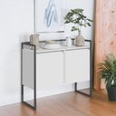 Ver imagem 1 de Aparador 2 Portas Industrial Lion Branco Preto