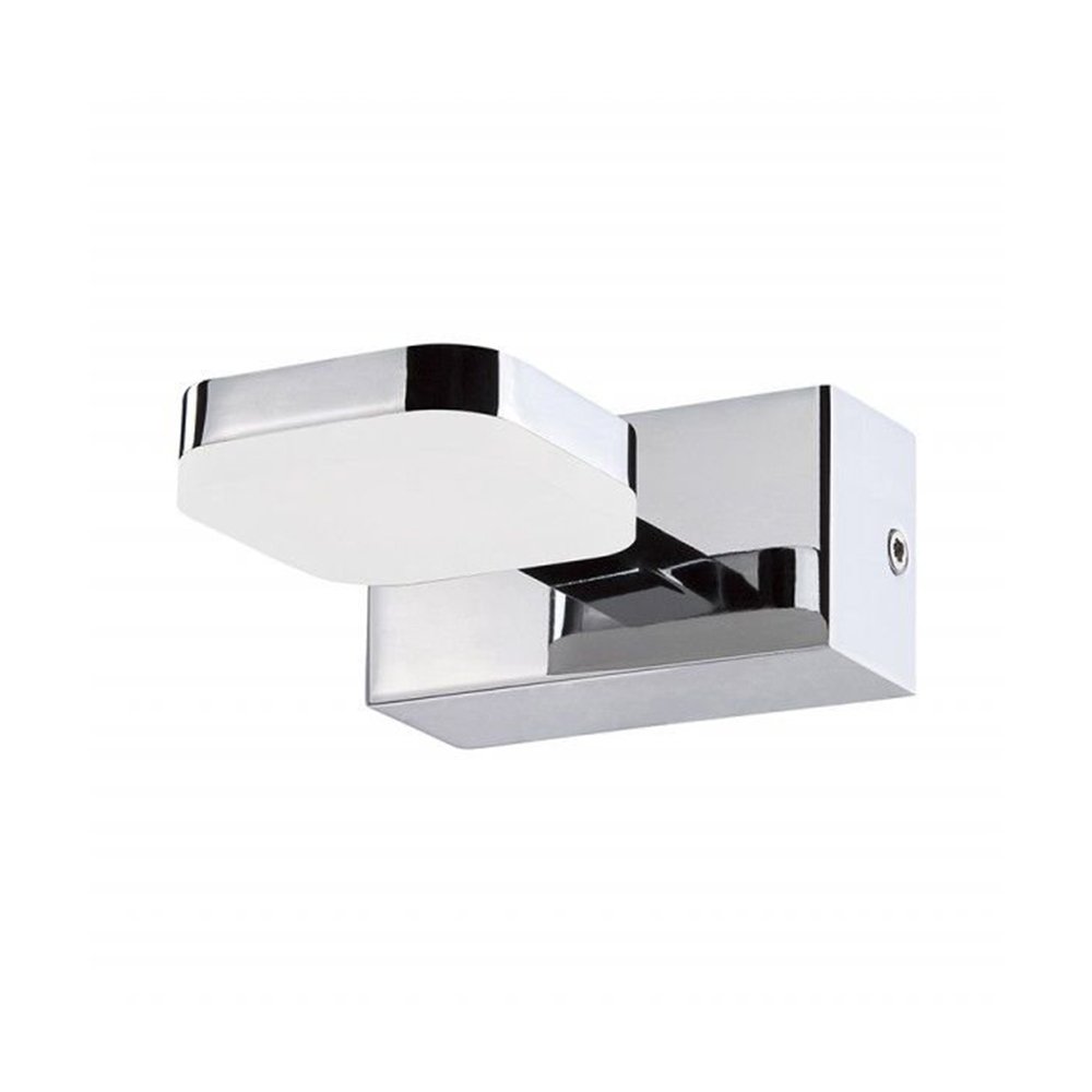 Arandela Quadrada Cromada Em Led 5w 3000k Bivolt - 1