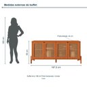 Ver imagem 2 de Buffet Arco 188 cm Porta Sextavada Incolar Cedro
