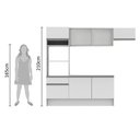 Ver imagem 4 de Armário de Cozinha Completa 240cm Branco Topazio Madesa 01