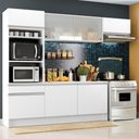 Ver imagem 1 de Armário de Cozinha Completa 240cm Branco Topazio Madesa 01