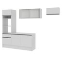 Ver mais imagens de Armário de Cozinha Completa 240cm Branco Topazio Madesa 01
