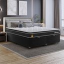 Ver imagem 5 de Cama Box Baú Bipartido Queen + Colchão Life D33 Pillow Top 61x158x198cm - Preto - e-Shop Casa