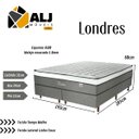 Ver imagem 2 de Cama Box com Colchão Super King Size Molas Ensacadas Londres 193x203x68cm