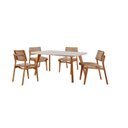 Ver imagem 2 de Mesa de Jantar Kit 4 Cadeiras com Madeira Maciça/MDF Maia - Eloá Atacama/Imbuia Natural/Cinam. Imbui