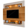 Painel De TV Até 75 Polegadas Com Led Carvalho Off White Milão Luapa - 2
