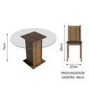 Ver imagem 7 de Conj. Mesa Tampo de Vidro 4 Cadeiras Rustic/preto
