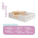 Ver imagem 6 de Cama Casal Helena para Quarto + Colchão Casal Conforto Suporte e Maciez no Dia - Branco