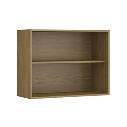 Armário Aereo 80cm 2 Portas 2 Prateleiras Sabrina Avelã/Branco - Moville - 2