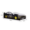 Ver imagem 2 de Conjunto Cama Carro Infantil Preto MDF com Colchão Personagens para Quarto Menino Completo